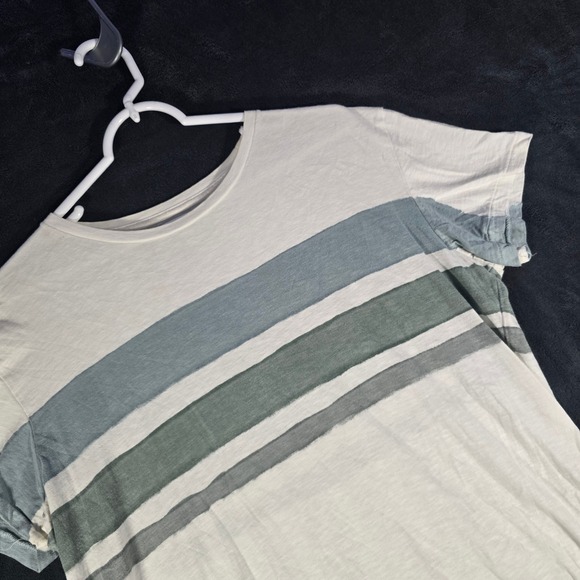 American Eagle Striped T-Shirt Casual Short Sleeve Tee Top Mens Size‎ L - Picture 1 of 8